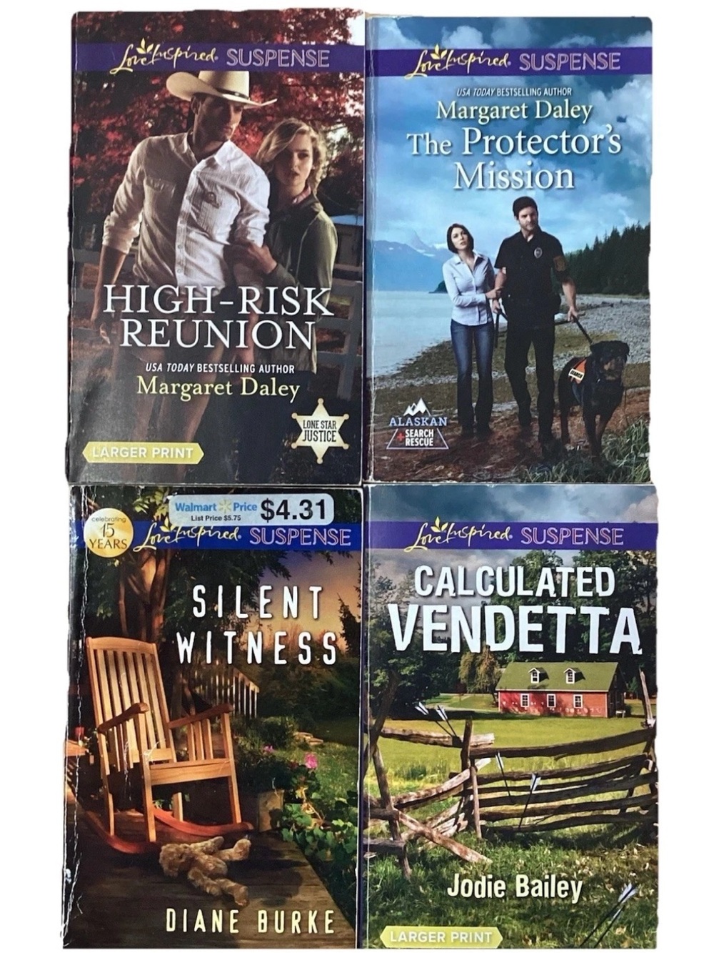 Margaret Daley & Diane Burke Suspense Paperback Bundle - Assorted Cover Colors